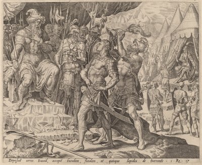 David Armado ante Saúl de after Maerten van Heemskerck