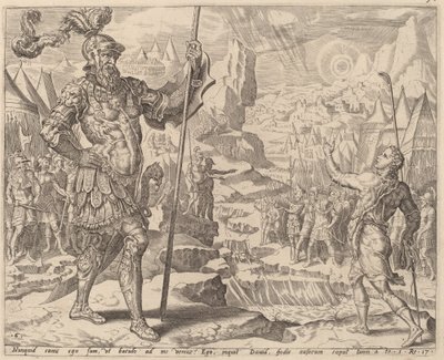 David encontrando a Goliat de after Maerten van Heemskerck