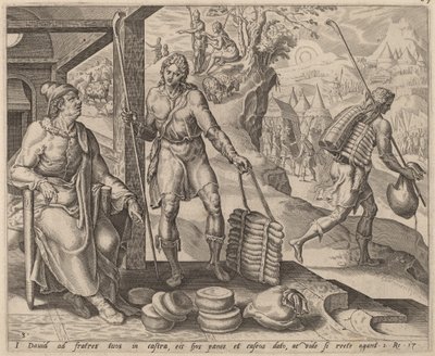Jesse envía a David al campamento de after Maerten van Heemskerck