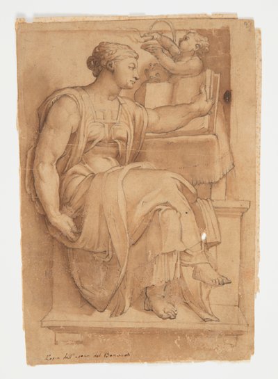 Sibila Eritrea del techo de la Capilla Sixtina, después de Miguel Ángel de after Michelangelo Buonarroti