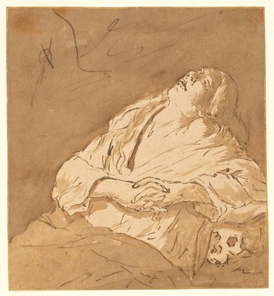 Santa María Magdalena en éxtasis de after Michelangelo Merisi da Caravaggio