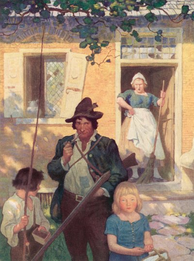 Ilustración para Rip Van Winkle de after Newell Convers Wyeth