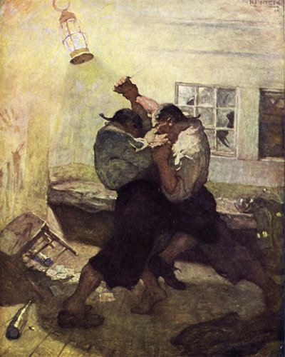 Ilustración para La Isla del Tesoro de after Newell Convers Wyeth