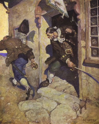 Ilustración para La Isla del Tesoro de after Newell Convers Wyeth