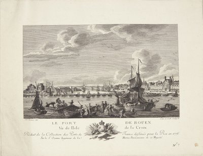 Rouen havn (El puerto de Rouen) de after Nicolas Marie Ozanne