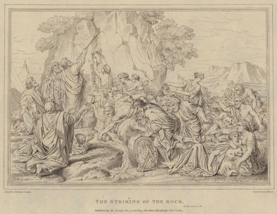 El golpe de la roca, Éxodo de after Nicolas Poussin