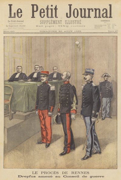 Alfred Dreyfus llevado ante su segundo consejo de guerra en Rennes de after Oswaldo Tofani
