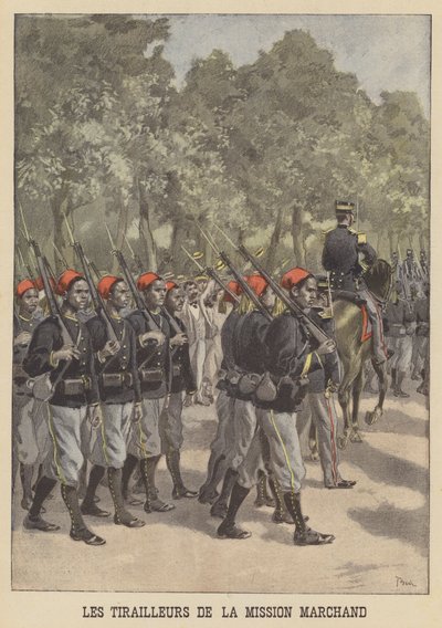 Tiradores coloniales franceses de la Misión Marchand de after Oswaldo Tofani