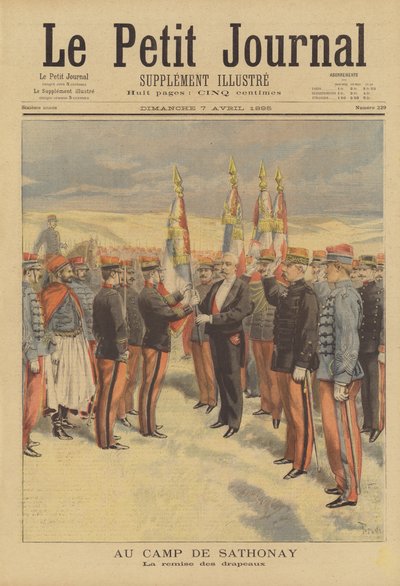 Ceremonia militar en el Campamento de Sathonay de after Oswaldo Tofani