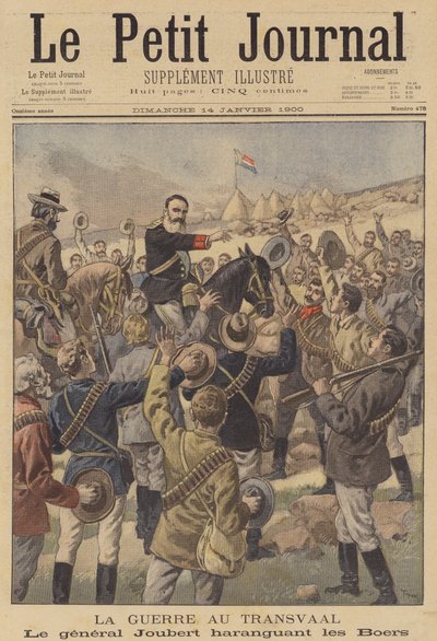 El General bóer Joubert dirigiéndose a sus tropas de after Oswaldo Tofani