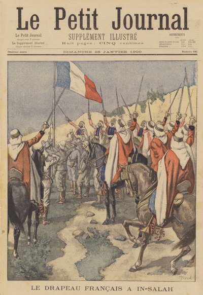 La bandera francesa izada en In Salah, Argelia de after Oswaldo Tofani