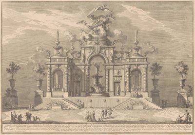 La Prima Macchina para la Chinea de 1754: El Palacio de Venus en Chipre de after Paolo Posi Giuseppe Vasi