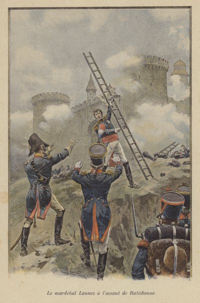 El mariscal Lannes en el asalto a Ratisbona, 1809 de after Paris