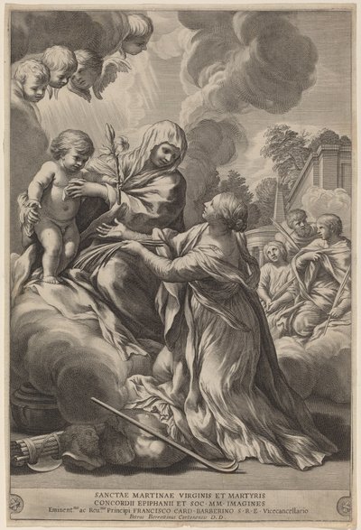 Virgen y Niño con Mártires de after Pietro da Cortona