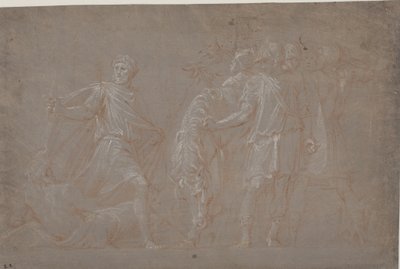 Mucio Escévola cruzando el Tíber de after Polidoro da Caravaggio