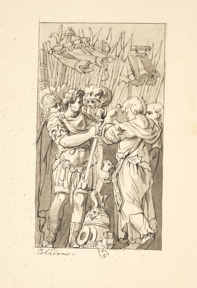 Escena de la historia romana de after Polidoro da Caravaggio