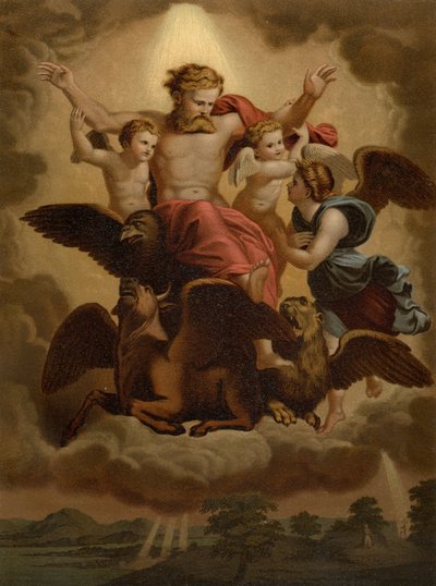 La visión de Ezequiel de after Raphael