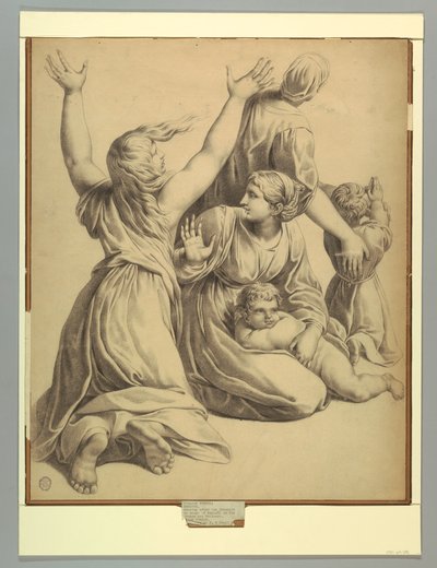 Grupo de figuras del Incendio del Borgo de Rafael de after Raphael