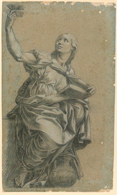 La Sibila de Cumas del fresco de Rafael en Santa Maria della Pace de after Raphael