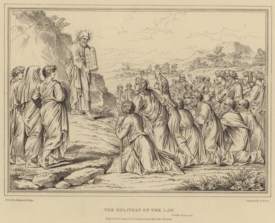 La entrega de la ley, Éxodo de after Raphael
