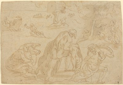 El Diluvio, de la Logia del Vaticano de after Raphael