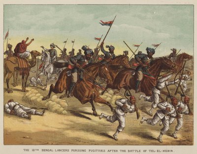 Los lanceros de Bengala persiguiendo fugitivos después de la Batalla de Tel-El-Kebir de after Richard Simkin