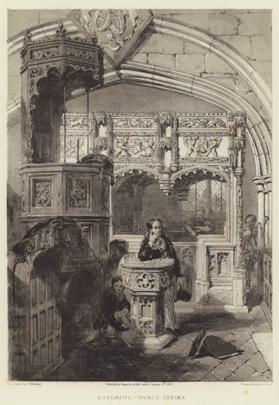 Iglesia de Boxgrove, Sussex de Samuel (after) Prout