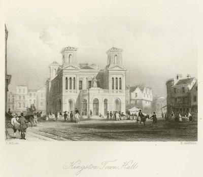 Ayuntamiento de Kingston de after Thomas Allom