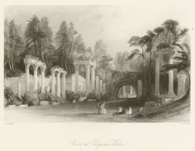 Ruinas en Virginia Water de after Thomas Allom