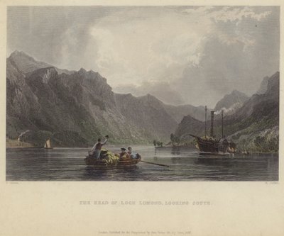 La cabeza del Loch Lomond, mirando al sur de after Thomas Allom