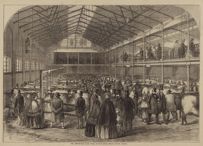 Exposición de ganado premiado del Club Smithfield, bazar de Baker Street de after Thomas Harrington Wilson