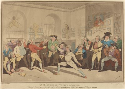 Academia de Esgrima del Sr. H. Angelo de after Thomas Rowlandson