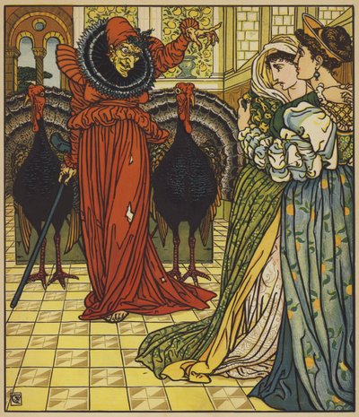 Aparición del hada del desierto de after Walter Crane