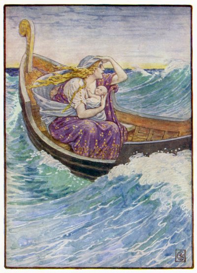 Durante dos días y dos noches el barco fue sacudido de un lado a otro de after Walter Crane