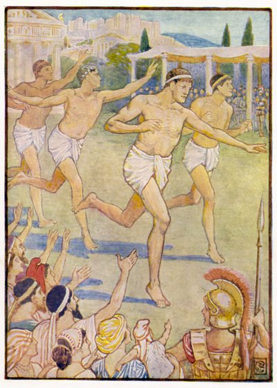 En los primeros tiempos, una simple carrera a pie era el único evento de after Walter Crane