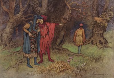 Geoffrey Chaucer, El Cuento del Pardonador de after Warwick Goble
