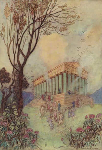 Geoffrey Chaucer, El Parlamento de las Aves de after Warwick Goble