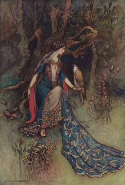 Geoffrey Chaucer, El Cuento del Escudero de after Warwick Goble