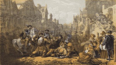 Viejo Linlithgow, Asesinato del Regente Moray de after William Allan