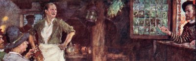 Shakespeare visita la taberna The Mermaid para ver si Ben Jonson está allí de after William Hatherell