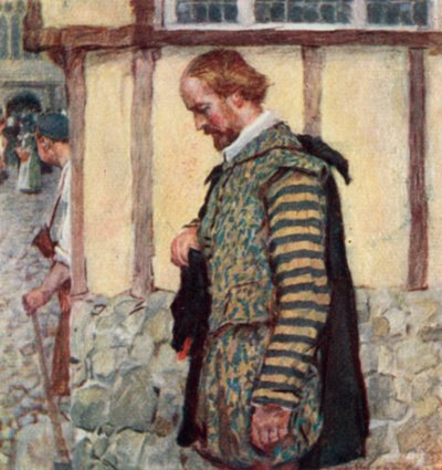 Shakespeare se quita el sombrero al escuchar el sonido de una campana de paso de after William Hatherell