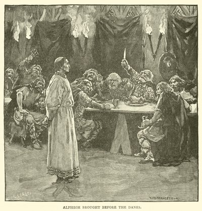Alphege llevado ante los daneses de after William Henry Margetson