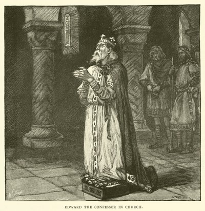 Eduardo el Confesor en la iglesia de after William Henry Margetson
