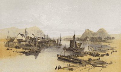 Dumbarton, desde el Leven de after William Leighton Leitch