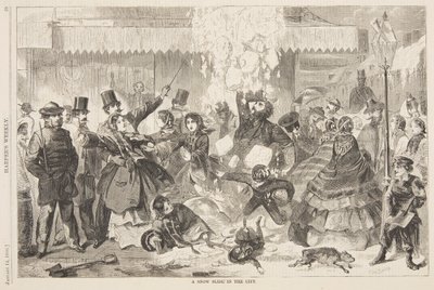 Un deslizamiento de nieve en la ciudad de after Winslow Homer