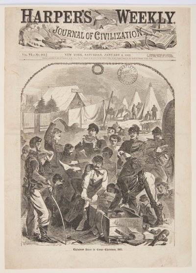 Cajas de Navidad en el Campamento – Navidad, 1861 de after Winslow Homer