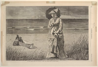 En la playa, dos son compañía, tres son multitud de after Winslow Homer