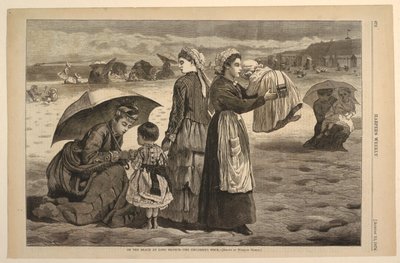 En la playa de Long Branch – La hora de los niños de after Winslow Homer