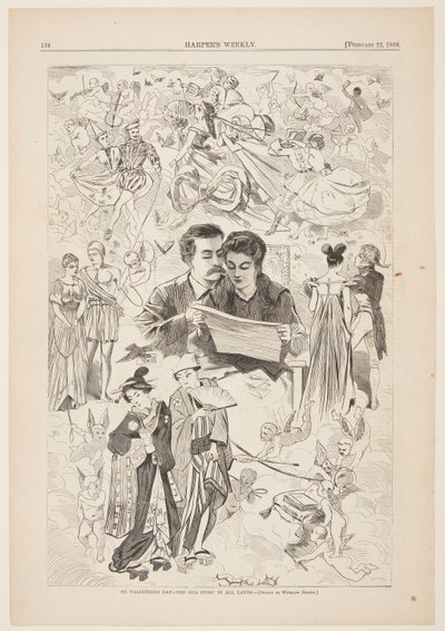 Día de San Valentín - La vieja historia en todas las tierras de after Winslow Homer