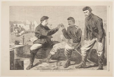 Día de Acción de Gracias en el ejército – Después de la cena: El hueso de los deseos de after Winslow Homer